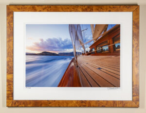 G230 - Skylge in the French Riviera - 11" x 16" Standard Burlwood Frame