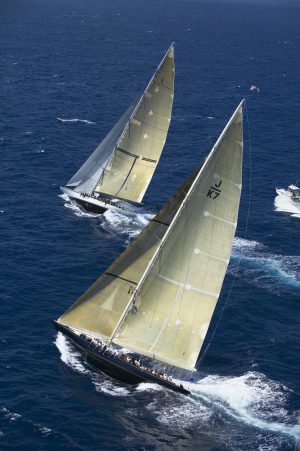 G170 - Velsheda and Ranger in Antigua - 11" x 16" Unframed Limited Edition Print