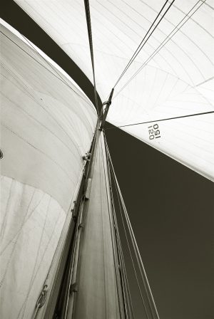 G68 - Nirvana Mast and Sails (black and white) - 11" x 16" Unframed Limited Edition Print